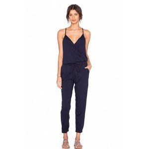 Supreme Jersey Tied Waist V Neck Jumpsuit